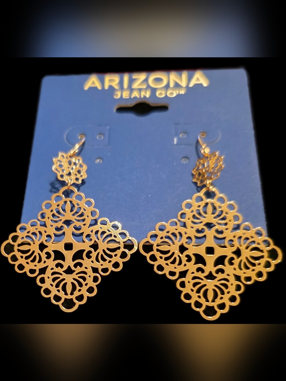 Goldtone Filigree Dangle Earrings